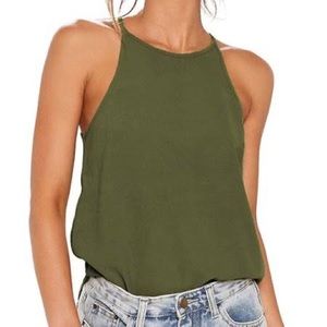 NWOT Green Envelope | Green Halter Tank Top | size S